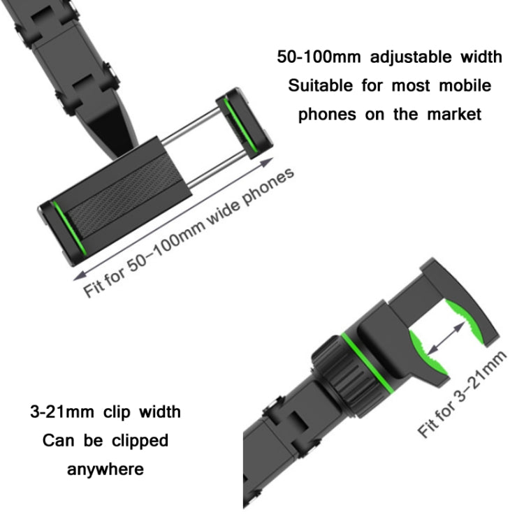 Multifunctional Vehicle-mounted Video Shooting Rearview Mirror Bracket(Green) - Car Holders by PMC Jewellery | Online Shopping South Africa | PMC Jewellery