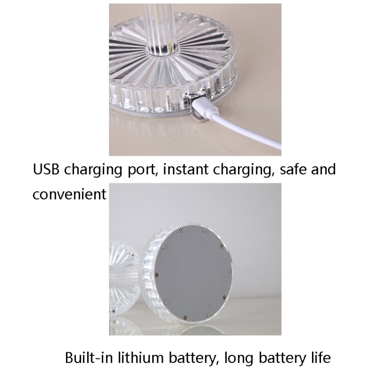 USB Charging Touch Diamond Crystal Table Lamp, Specification: USB Charging(RGB with Remote Control 16 Color)(Transparent) -  by PMC TechLife | Online Shopping South Africa | PMC TechLife