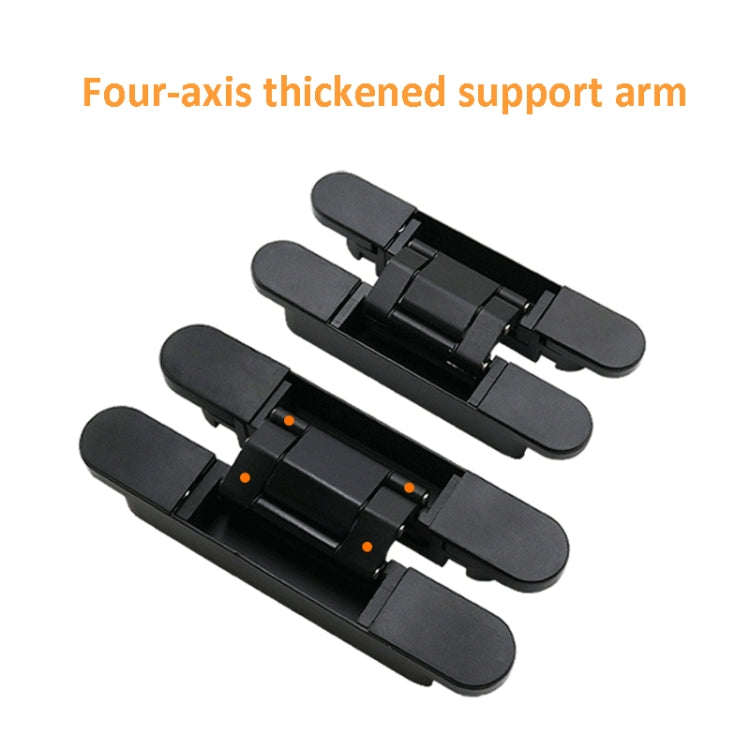 Three-Dimensional Adjustable Cross Hinge Folding Door Concealed Hinge, Specification: No. 3 Sand Silver 80kg - Furniture Accessories by PMC TechLife | Online Shopping South Africa | PMC TechLife