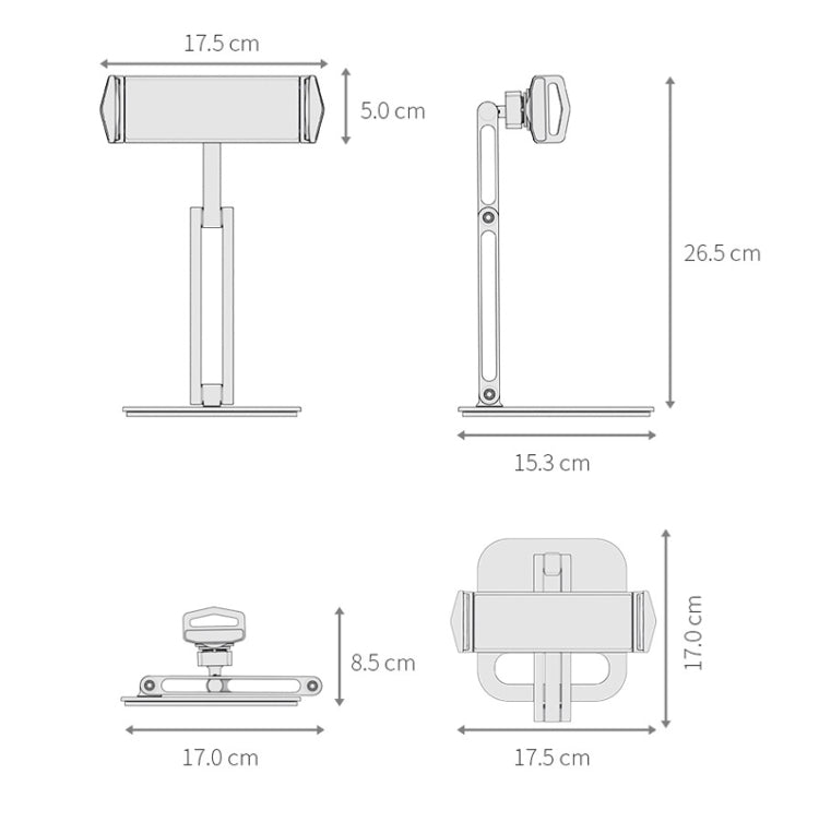 Boneruy P47 Tablet Computer Stand Desktop Mobile Phone Stand(White) - Desktop Holder by BONERUY | Online Shopping South Africa | PMC Jewellery