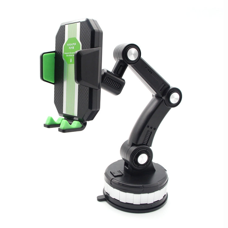 X-0566 Big Suction Cup Car Phone Holder Center Console Phone Holder(Black Green) - Car Holders by PMC Jewellery | Online Shopping South Africa | PMC Jewellery