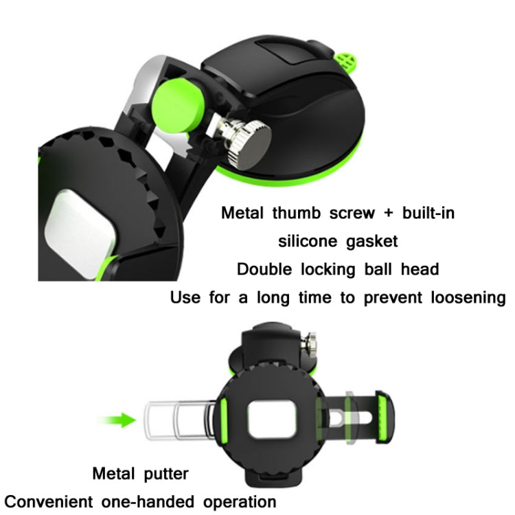 Car Diamond Suction Cup Mobile Phone Holder(Black) - Car Holders by PMC TechLife | Online Shopping South Africa | PMC TechLife