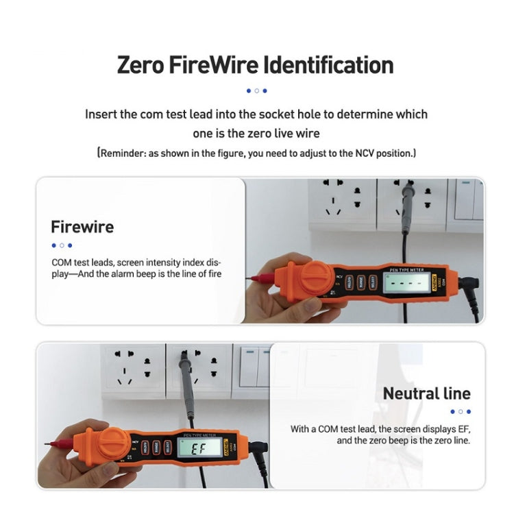 ANENG A3002 Multi-Function Pen-Type High-Precision Smart Multimeter(Orange) - Digital Multimeter by ANENG | Online Shopping South Africa | PMC TechLife | Buy Now Pay Later Mobicred