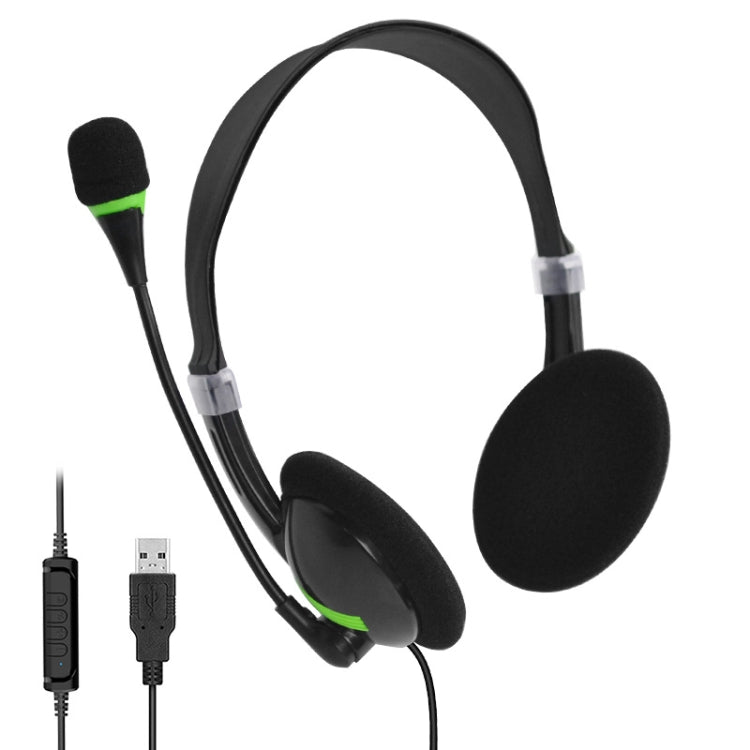 USB440 Universal USB Computer Cable Head Wearable Electricity Music Voice Headphones(Black Bare Metal) - Multimedia Headset by PMC TechLife | Online Shopping South Africa | PMC TechLife