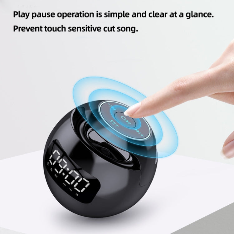 ZXL-G90 Portable Colorful Ball Bluetooth Speaker, Style: Clock Version (Black) - Desktop Speaker by PMC TechLife | Online Shopping South Africa | PMC TechLife