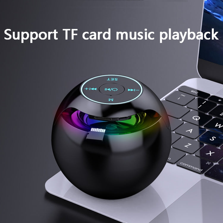 ZXL-G90 Portable Colorful Ball Bluetooth Speaker, Style: Clock Version (Black) - Desktop Speaker by PMC TechLife | Online Shopping South Africa | PMC TechLife