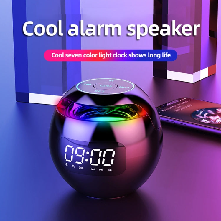 ZXL-G90 Portable Colorful Ball Bluetooth Speaker, Style: Clock Version (Black) - Desktop Speaker by PMC TechLife | Online Shopping South Africa | PMC TechLife