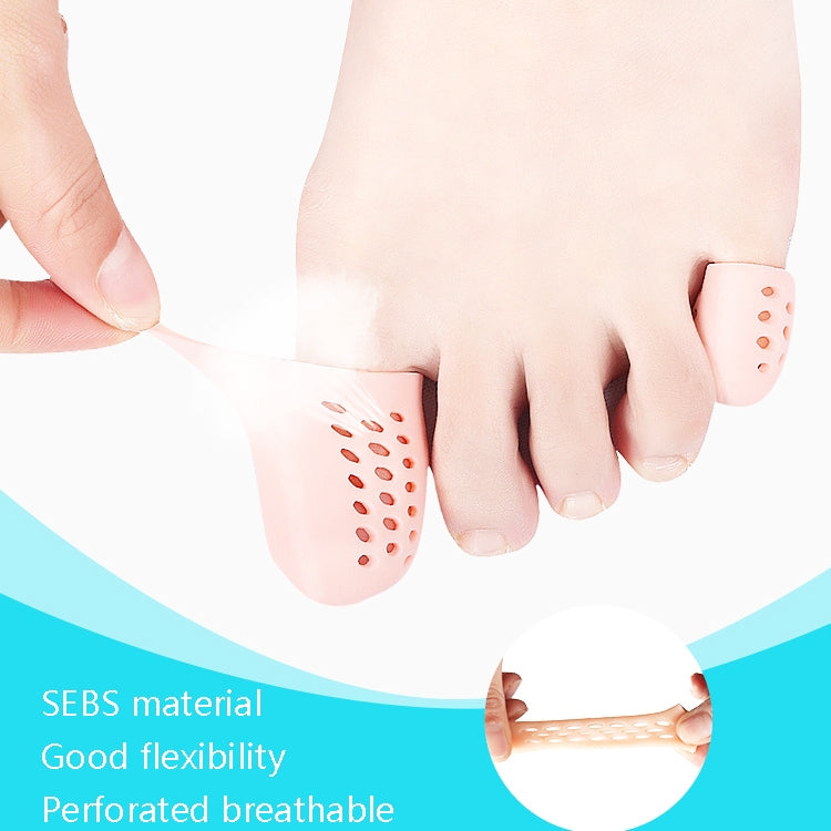 10 Pairs With Hole Toe Set High Heels Anti-Wear Anti-Pain Toe Protective Cover, Size: L(Skin Color) - Corrector by PMC Jewellery | Online Shopping South Africa | PMC Jewellery