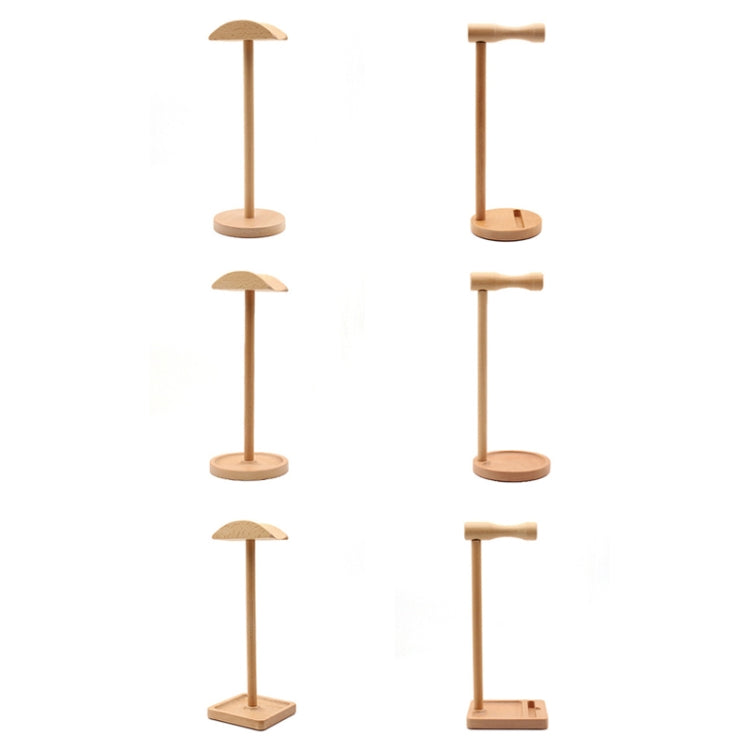 AM-EJZJ001 Desktop Solid Wood Headset Display Stand, Style: B - Anti-lost & Holder by PMC TechLife | Online Shopping South Africa | PMC TechLife