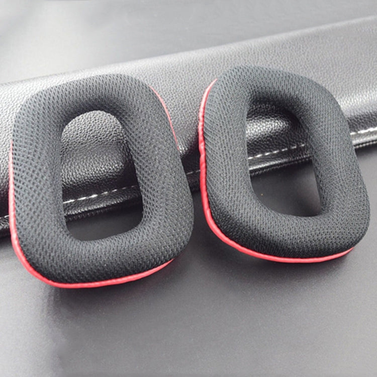 2 PCS Headset Sponge Earmuffs for Logitech G35 / G930 / G430 / F450(Black+Red) - Earmuff & Pad by PMC TechLife | Online Shopping South Africa | PMC TechLife
