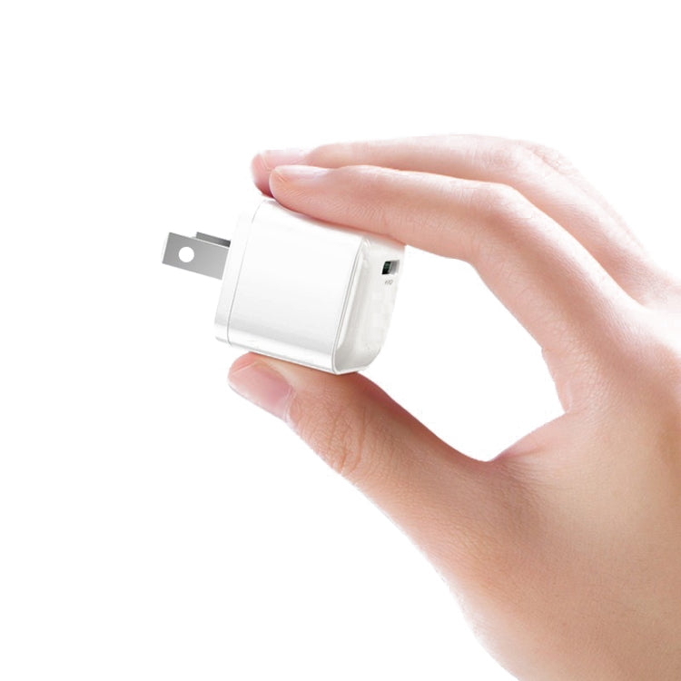 CYKE USB60 20W Mini PD Type-C Port Fast Charger With Type-C To 8 Pin Cable, US Plug(White Set) - free shipping - PMC TechLife - Order now!