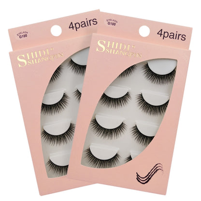 2 Sets SHIDISHANGPIN 3D Mink False Eyelashes Naturally Thick Eyelashes(G100) - Eyes by PMC Jewellery | Online Shopping South Africa | PMC Jewellery