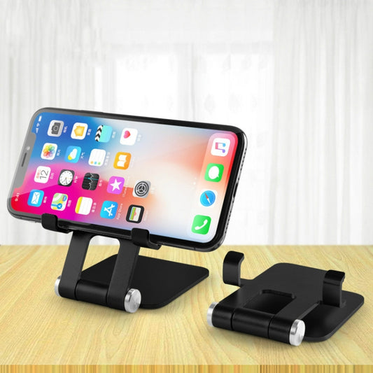 MT510 Universal Metal Folding Stand For Mobile Phone And Tablet(Mysterious Black) - Desktop Holder by PMC Jewellery | Online Shopping South Africa | PMC Jewellery