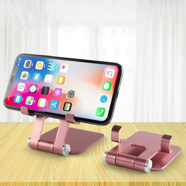 MT510 Universal Metal Folding Stand For Mobile Phone And Tablet(Rose Gold) - Desktop Holder by PMC Jewellery | Online Shopping South Africa | PMC Jewellery