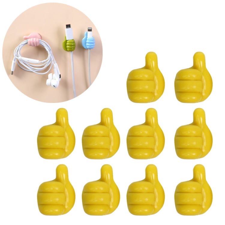 10 PCS Handy Holder Cable Organizer Household Convenience Clip(Yellow) - Cable Organizer by PMC TechLife | Online Shopping South Africa | PMC TechLife