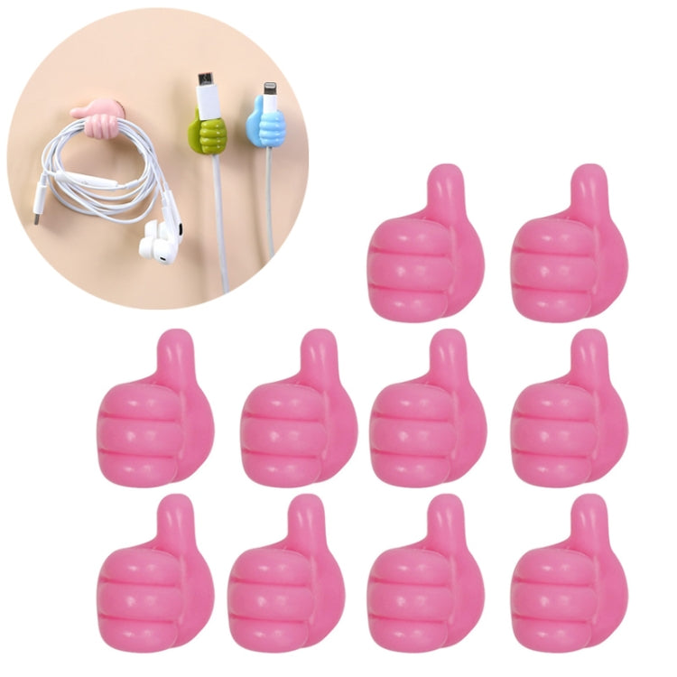 10 PCS Handy Holder Cable Organizer Household Convenience Clip(Pink) - Cable Organizer by PMC TechLife | Online Shopping South Africa | PMC TechLife