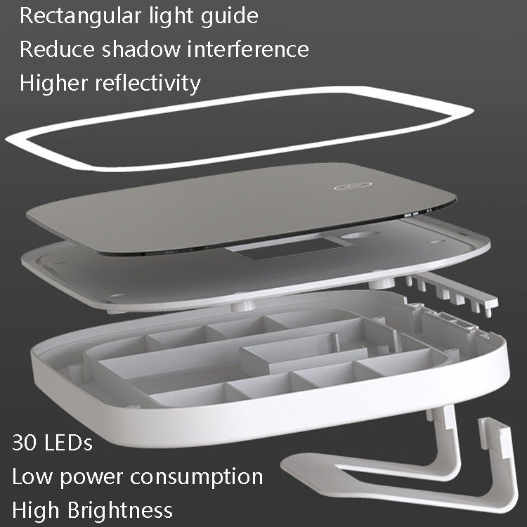 Car Sun Visor Makeup Mirror With LED Light(White) - free shipping - PMC TechLife - Order now!