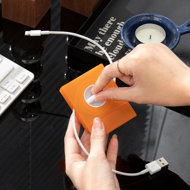 2 Sets Portable Mobile Phone Data Cable Storage Box(Orange+Blue) - Cable Organizer by PMC TechLife | Online Shopping South Africa | PMC TechLife