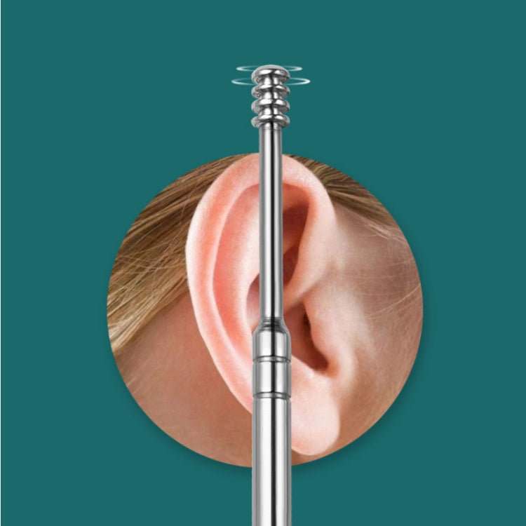 5 Sets 6 In 1 Stainless Steel Spring Spiral Portable Ear Pick, Specification: Black - Ear Care Tools by PMC TechLife | Online Shopping South Africa | PMC TechLife
