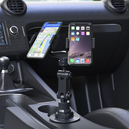 Double Chuck Rotary Multifunctional Cup Holder Mobile Phone Holder(Cup T1) - Car Holders by PMC Jewellery | Online Shopping South Africa | PMC Jewellery