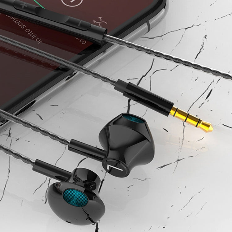TS5000 3.5mm Metal Subwoofer Wired Earphone(Black) - Normal Style Earphone by PMC TechLife | Online Shopping South Africa | PMC TechLife