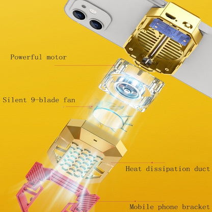 L06 Color Matching RGB Light Mobile Phone Radiator With Mobile Phone Bracket Function, Plug-in - Cooling Fan Radiator by PMC Jewellery | Online Shopping South Africa | PMC Jewellery