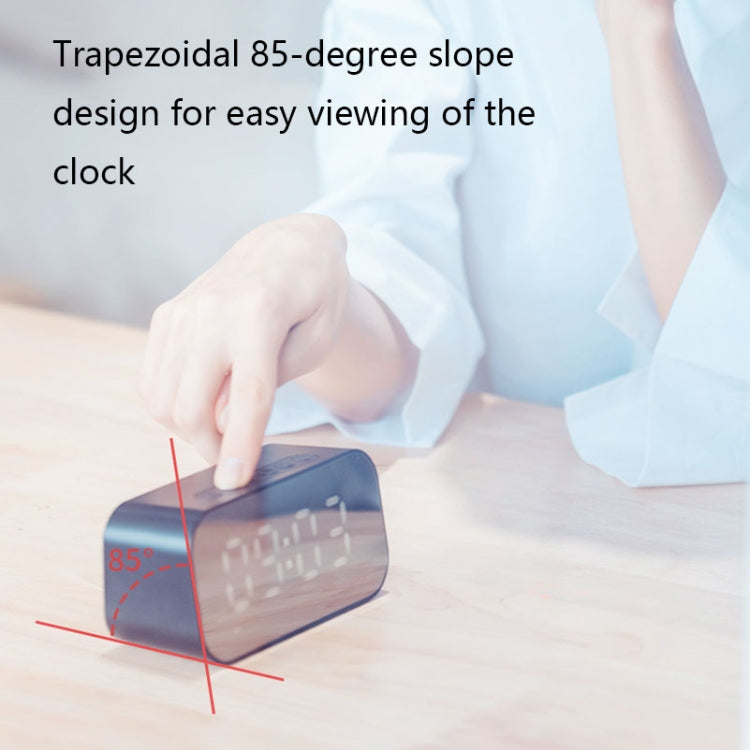 Havit M3 Subwoofer Mini Mirror Clock Bluetooth Speaker, Spsc: 1200mAh (Black��� - Desktop Speaker by Havit | Online Shopping South Africa | PMC TechLife | Buy Now Pay Later Mobicred