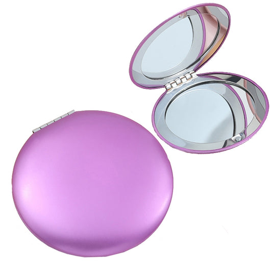 3 PCS Makeup Small Mirror Folding Portable Clamshell Circular Mirror(Purple) - Mirror by PMC Jewellery | Online Shopping South Africa | PMC Jewellery