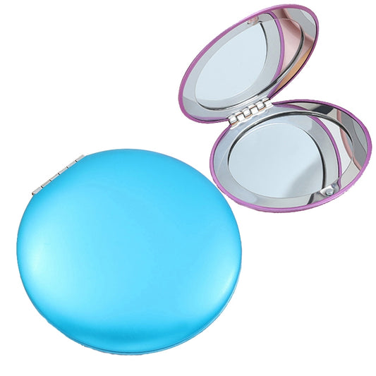 3 PCS Makeup Small Mirror Folding Portable Clamshell Circular Mirror(Sky Blue) - Mirror by PMC Jewellery | Online Shopping South Africa | PMC Jewellery