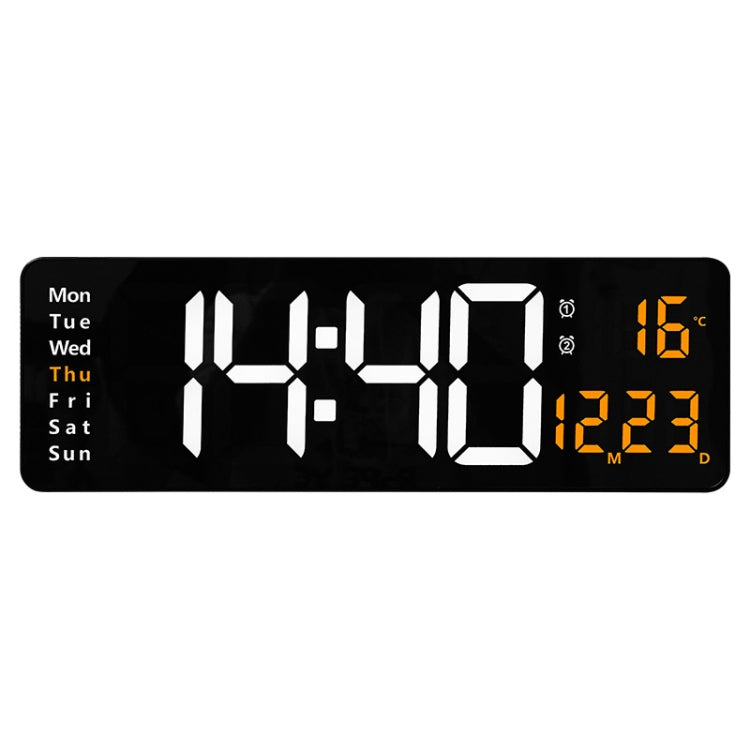 6626 Living Room Wall-Mounted Large Screen Display LED Digital Clock, Color: Orange Temperature - Wall Clock by PMC Jewellery | Online Shopping South Africa | PMC Jewellery | Buy Now Pay Later Mobicred