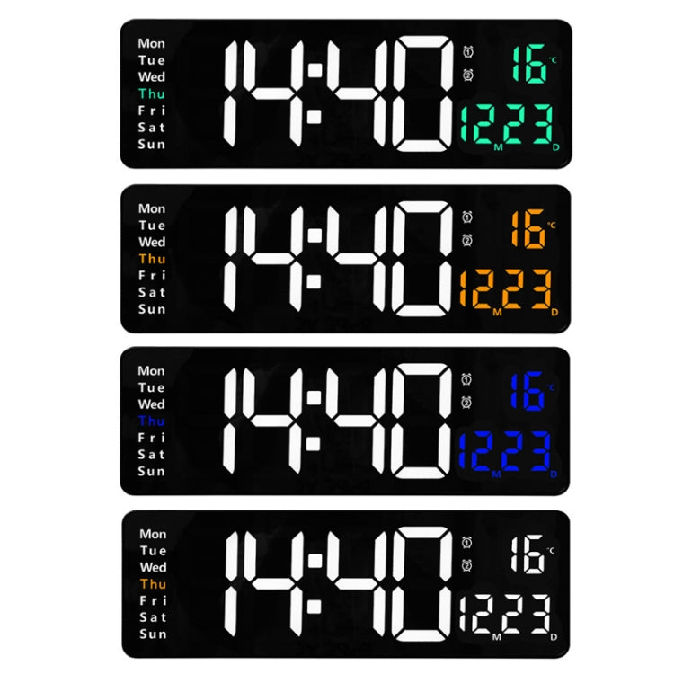 6626 Living Room Wall-Mounted Large Screen Display LED Digital Clock, Color: Orange Temperature - Wall Clock by PMC Jewellery | Online Shopping South Africa | PMC Jewellery | Buy Now Pay Later Mobicred