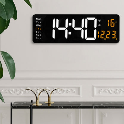 6626 Living Room Wall-Mounted Large Screen Display LED Digital Clock, Color: Orange Temperature - Wall Clock by PMC Jewellery | Online Shopping South Africa | PMC Jewellery | Buy Now Pay Later Mobicred