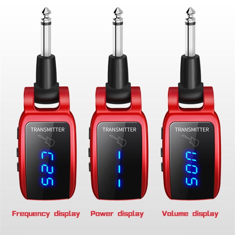 U12DX  6.35mm Jack Wireless Guitar Transmitter Receiver Rechargeable Adapter(Black) - Guitar Tuner by PMC TechLife | Online Shopping South Africa | PMC TechLife