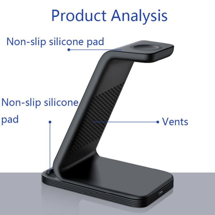 D2 3 In 1 15W Wireless Vertical Charger(White) - free shipping - PMC TechLife - Order now!