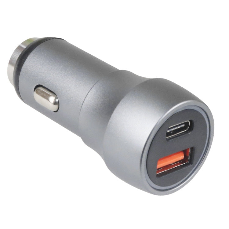 Aluminum Alloy Cigarette Lighter Applicable Car Charger, Model: Gray QCPD - Car Charger by PMC Jewellery | Online Shopping South Africa | PMC Jewellery