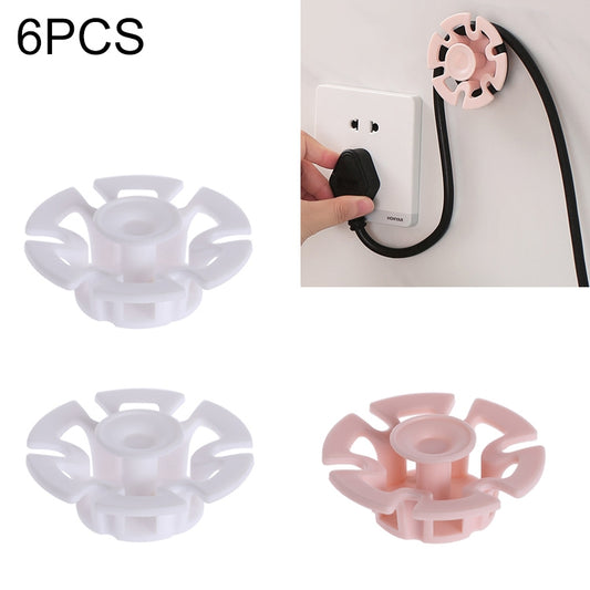 6 PCS Power Cable Data Cable Winder Traceless Paste Hook Cable Organizer(Random Color Delivery) - Cable Organizer by PMC Jewellery | Online Shopping South Africa | PMC Jewellery