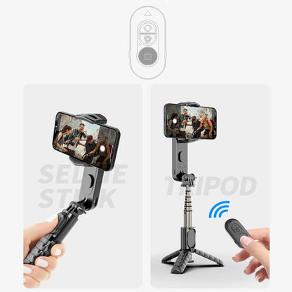 Removable Fill Light Phone Handheld Stabilizer with APP(Q09 Black) - Handheld Gimbals by PMC Jewellery | Online Shopping South Africa | PMC Jewellery