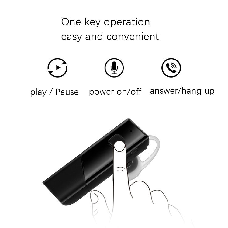 Single Ear 4.2 Bluetooth Headset Stereo HIFI Sports Wireless Bluetooth Headset(A1 Black) - Bluetooth Earphone by PMC TechLife | Online Shopping South Africa | PMC TechLife