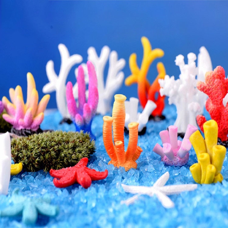 10 PCS Simulation Resin Coral Aquarium Fish Tank Small Ornaments, Colour: No. 7 White - Fish Tank Decoration by PMC Jewellery | Online Shopping South Africa | PMC Jewellery