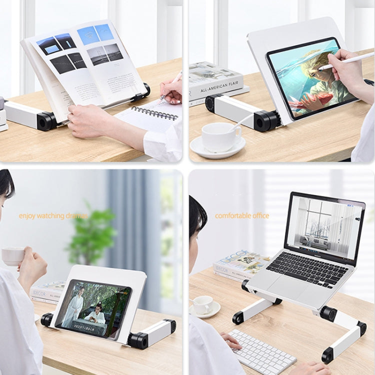 L03 Adjustable Lifting Reading Rack Book Holder Laptop Stand,Style��� Double Section Black - Holder & Storage Rack by PMC TechLife | Online Shopping South Africa | PMC TechLife | Buy Now Pay Later Mobicred