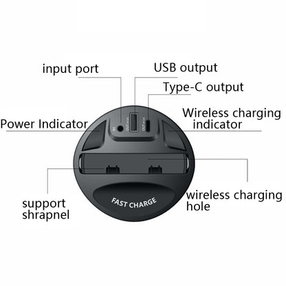 Car Cup 4 In 1 Wireless Charger Support 15W/10W/7.5W/5W Wireless Charging(X13) - Car Charger by PMC Jewellery | Online Shopping South Africa | PMC Jewellery