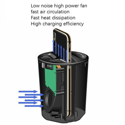 Car Cup 4 In 1 Wireless Charger Support 15W/10W/7.5W/5W Wireless Charging(X13) - Car Charger by PMC Jewellery | Online Shopping South Africa | PMC Jewellery