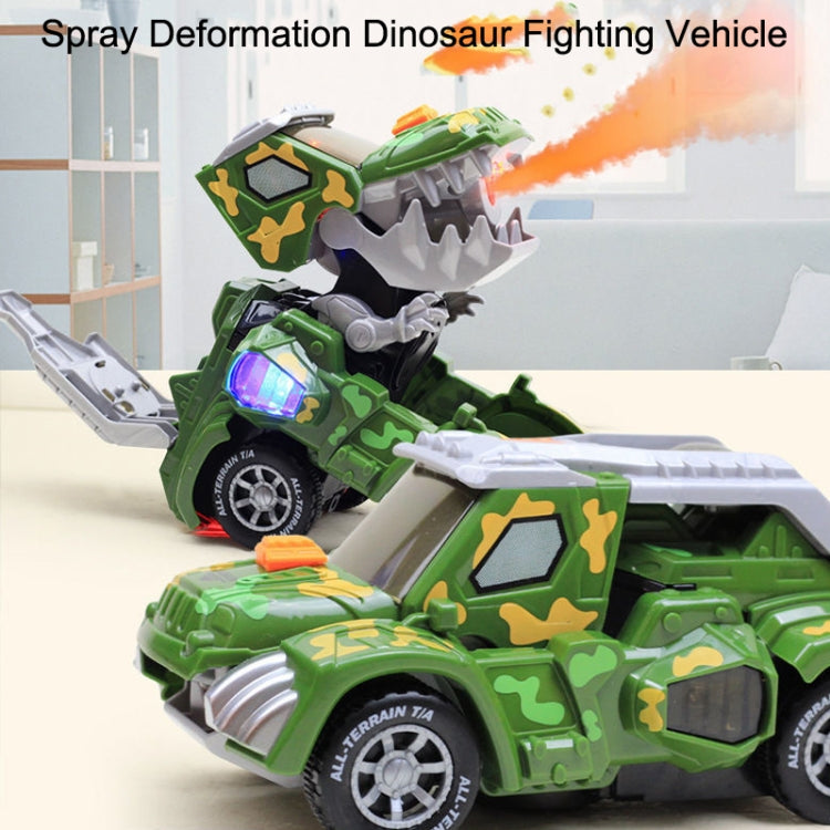 HG-884 Spray Deformation Dinosaur Fighting Vehicle Light Music Automatic Rotating Children Toys(Green) - Model Toys by PMC Jewellery | Online Shopping South Africa | PMC Jewellery