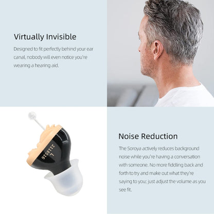 Battery Type Digital Noise Reduction Hearing Aid Elderly Sound Amplifier(Black Right Ear) - Hearing Aids by PMC Jewellery | Online Shopping South Africa | PMC Jewellery