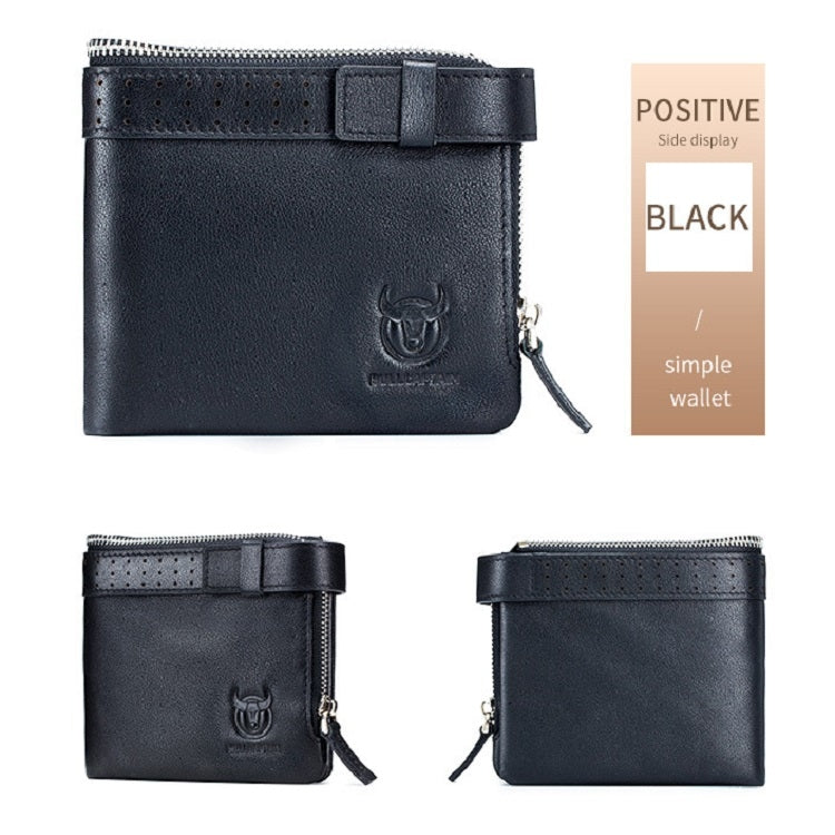 BULL CAPTAIN Anti-theft Brush Leather Wallet For Men(Black) - Wallets by BULL CAPTAIN | Online Shopping South Africa | PMC TechLife | Buy Now Pay Later Mobicred