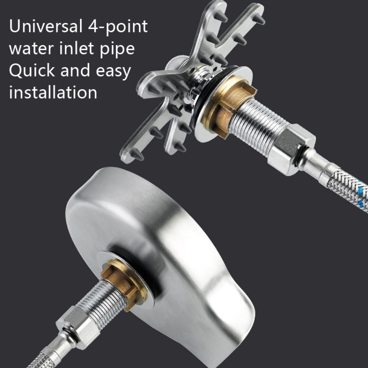 Automatic Faucet High Pressure Spray Washer, Style: Silver+Soft Hose+G1/2 Three-way - Faucets & Accessories by PMC TechLife | Online Shopping South Africa | PMC TechLife