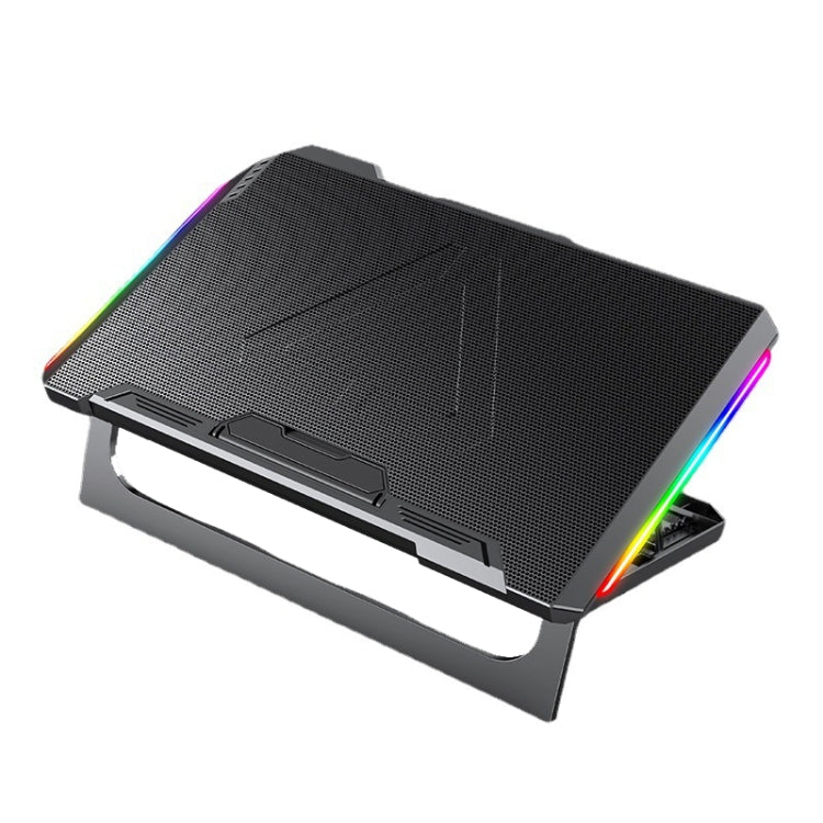 NUOXI Q9 RGB Lighting Effect Laptop Cooler(Black) - Cooling Pads by NUOXI | Online Shopping South Africa | PMC Jewellery | Buy Now Pay Later Mobicred