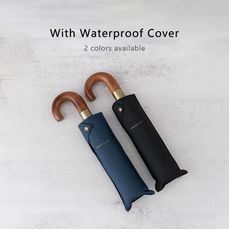 PARACHASE Large Ruggedized Shrink Retro Wind-Resistant Folding Umbrella(Blue) - free shipping - PMC TechLife - Order now!