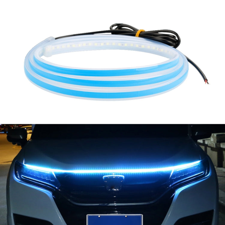 Car LED Streamer Decorative Hood Atmosphere Lights, Style: Monochrome Ice Blue Light(1.5m) - Decorative Lights by PMC TechLife | Online Shopping South Africa | PMC TechLife