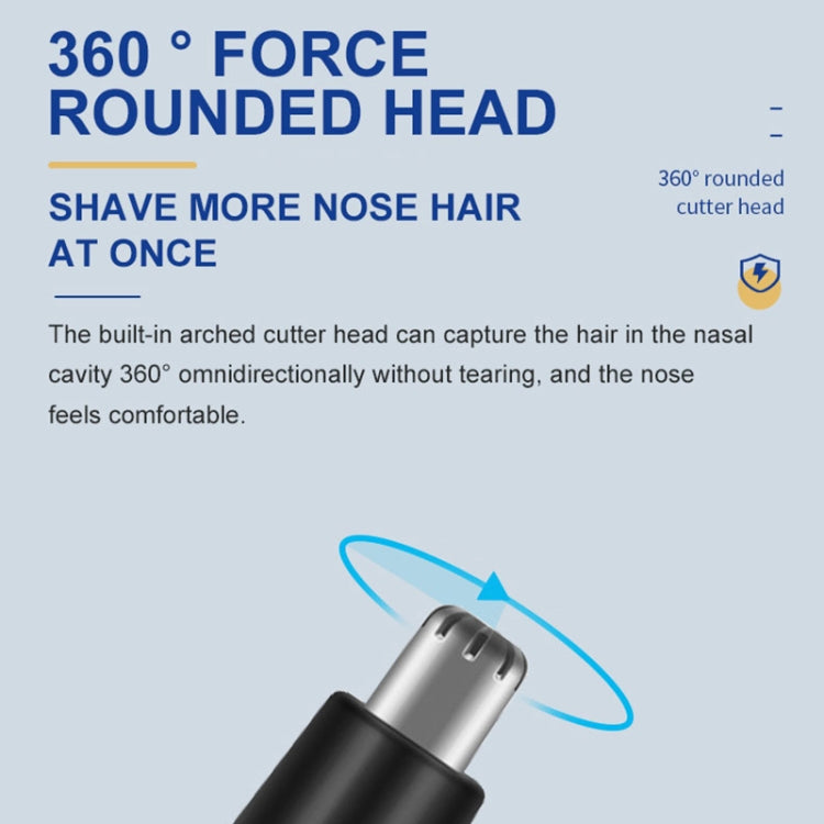 SPORTSMAN Metal Aluminum Tube Body Rechargeable Nose Hair Device, Style: Sideburns 2 In 1(Sea Blue) - Electric Shavers by PMC Jewellery | Online Shopping South Africa | PMC Jewellery